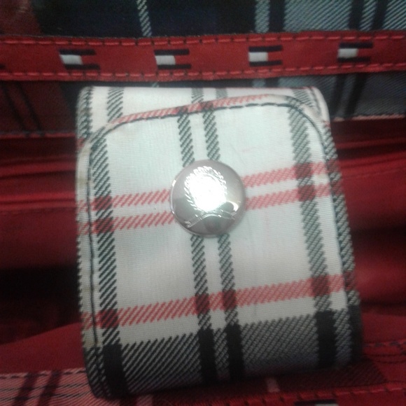 👜 Tommy Hilfiger Vintage Plaid Satchel w/internal Wallet 👜 - Picture 6 of 9
